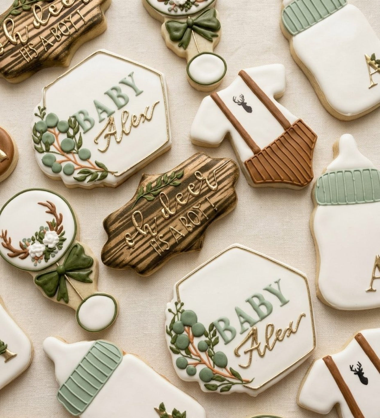 Custom baby shower and kids-party cookies by Keookies