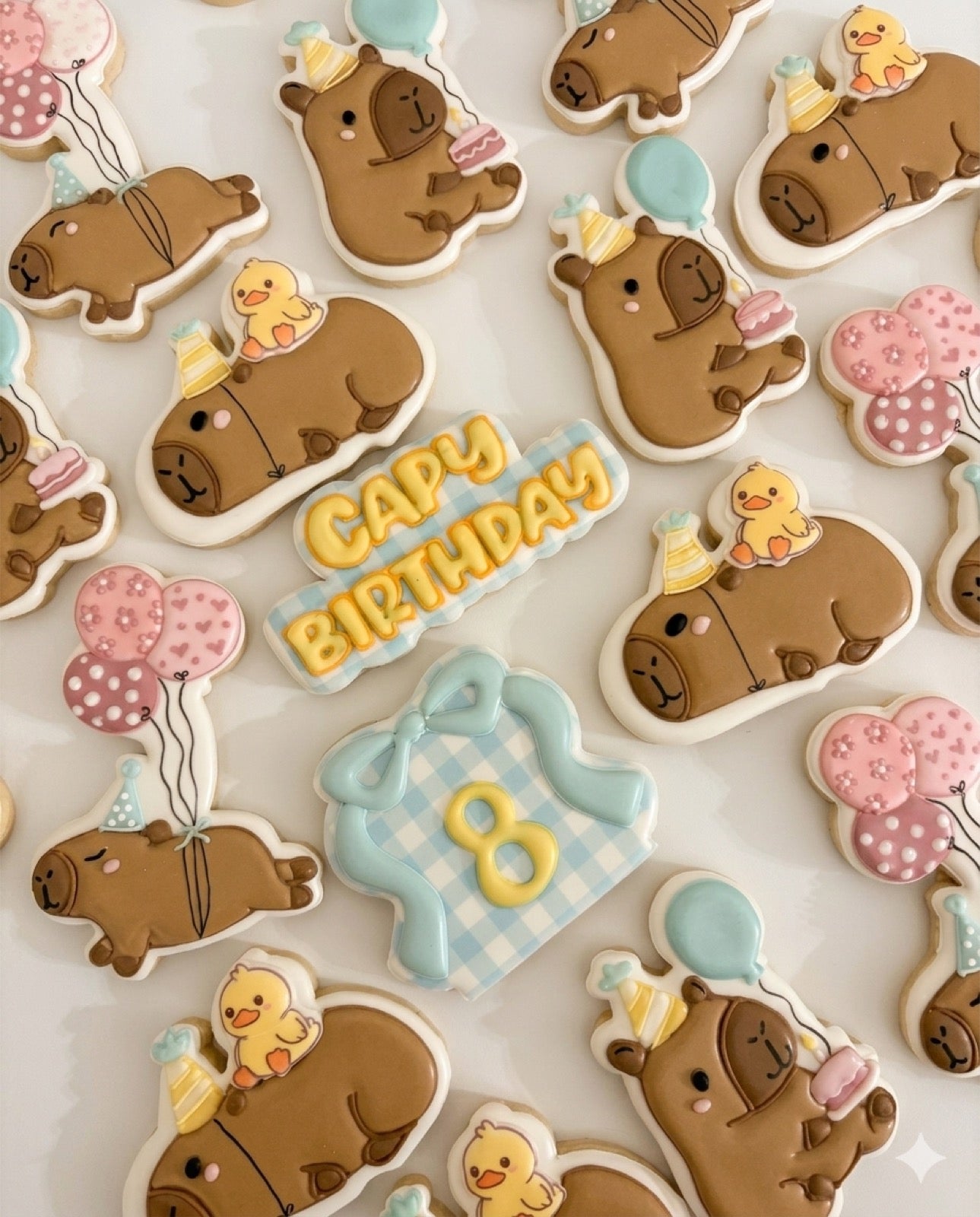 Custom birthday cookies, hand-decorated by Keookies