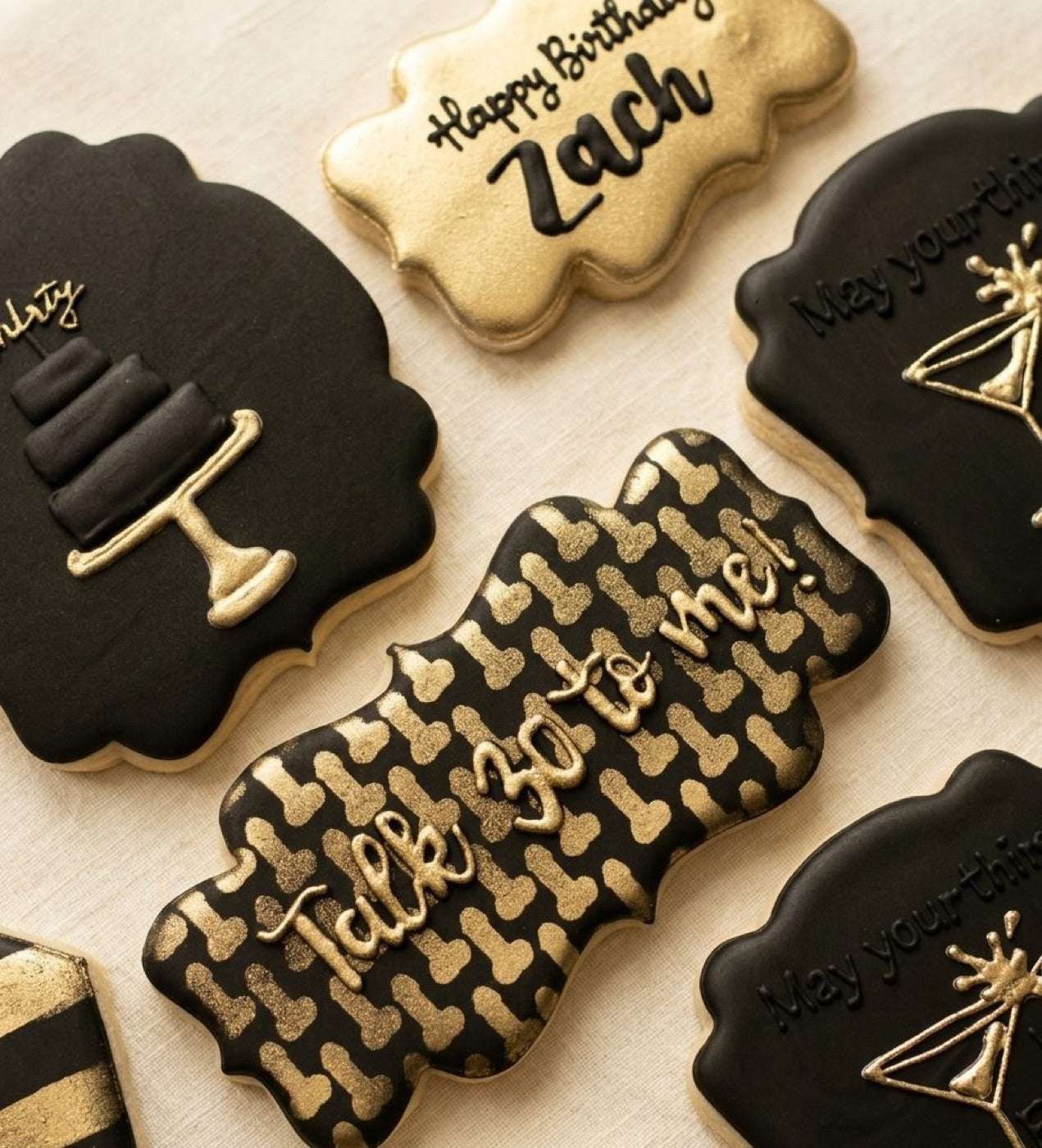 Custom wedding cookie favors, hand-decorated by Keookies